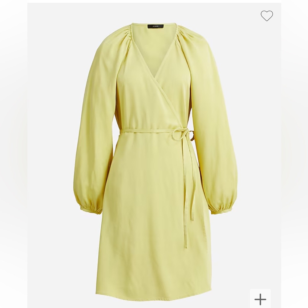 J. Crew Light Yellow Wrap Dress